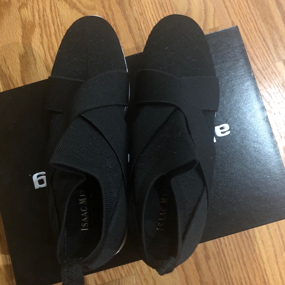 Isaac Mizrahi Faith Black Fabric Slip On Sneaker